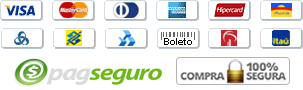 Pagamento 100% seguro através do PagSeguro